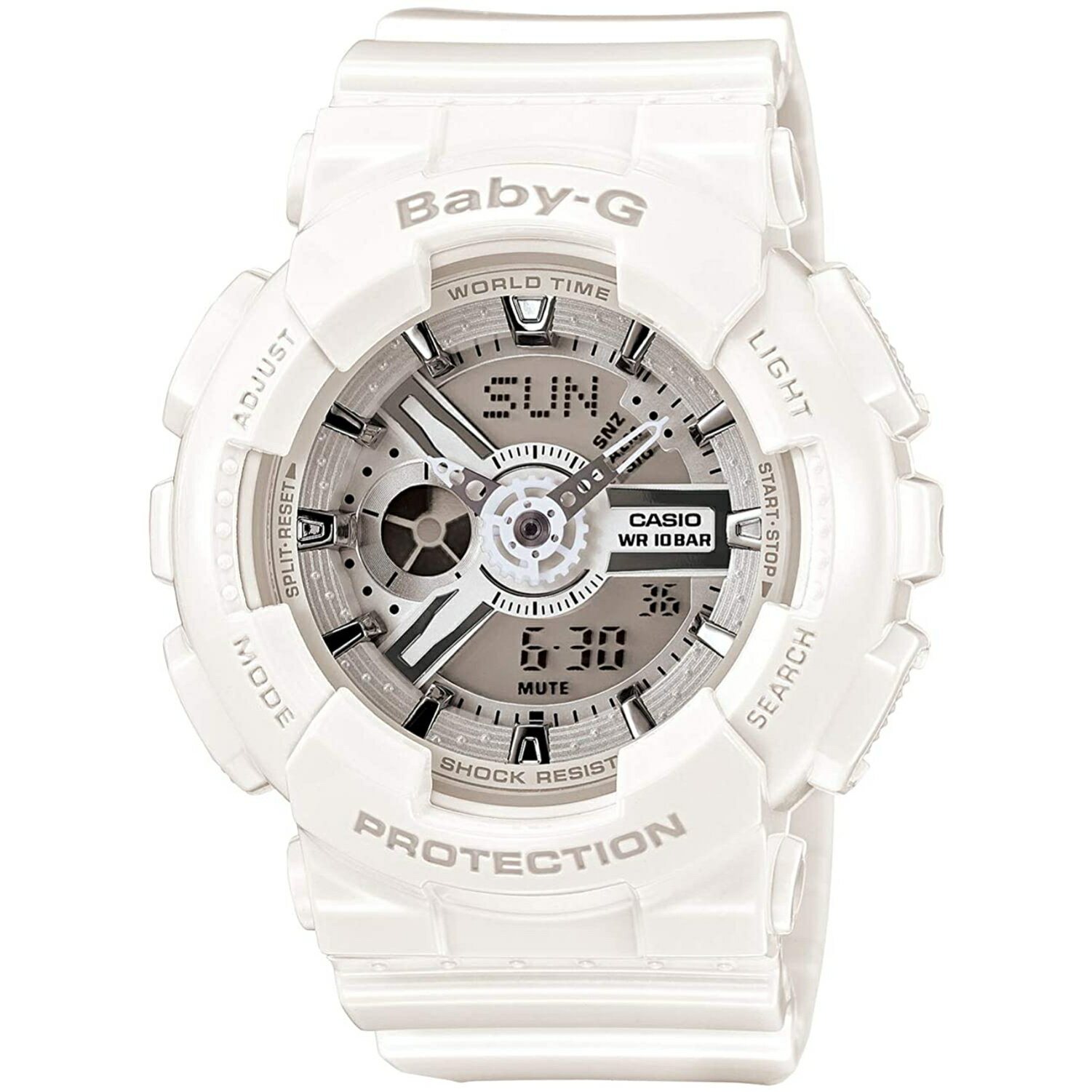 BABY-G カシオ ベビーG 腕時計 レディース ホワイト 白 アナデジ BA-110-7A3