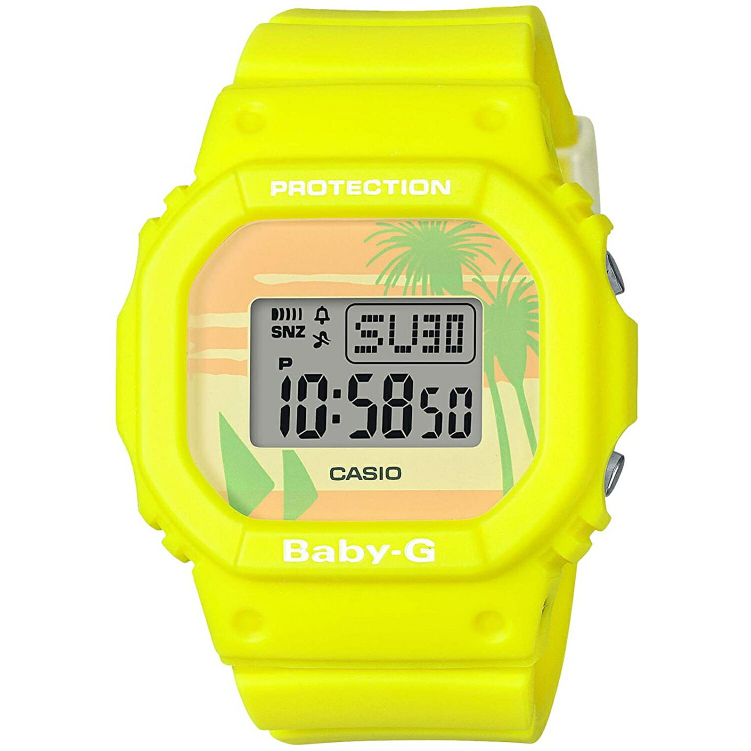 CASIO カシオ Baby-G ベビージー ベビーG 腕時計 時計 レディース デジタル スクエア スピード モデル ベーシックモデル 防水 カジュアル アウトドア スポーツ イエロー 黄 ビーチ カラー BGD-560BC-9