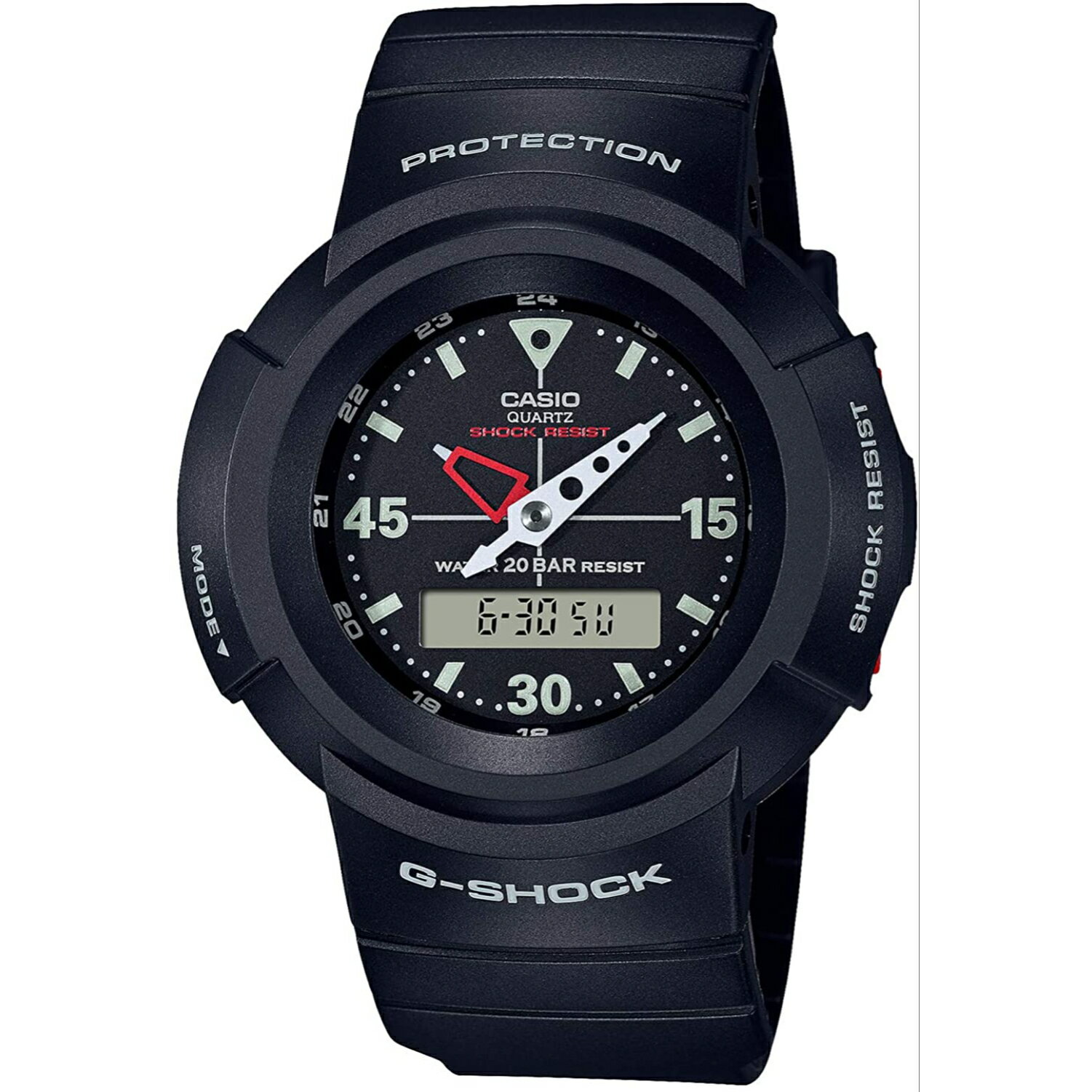 カシオ G-SHOCK メンズ 腕時計 ジーショック デジアナ 黒 BLACK AW-500E-1E