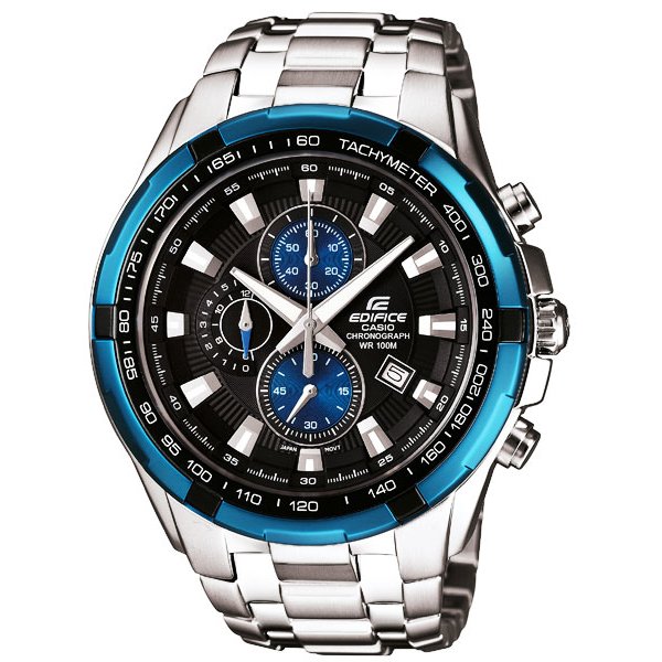 CASIO EDIFICE エディフィス メンズ ブル− カシオ 100m防水 クロノグラフ EFR-539D-1A2 並行輸入品 腕時計