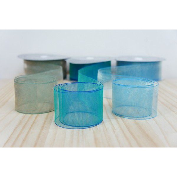 シルキーオーガンジー(ファンタジー)タマムシリボン 36mm 1反15m カラー2　1170　(取り寄せ品)　(メール便不可)