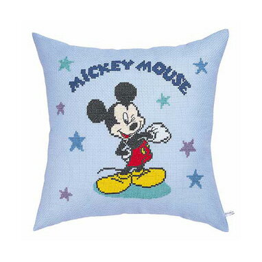 マラソン期間中2点でP5倍3点10倍!【送料無料】　ししゅうキット　クッション　ミッキーマウス　星　5994　(メール便可)