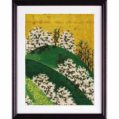 【送料無料】　オリムパス 刺しゅうキット　日本の美名作選　吉野山図屏風より　7187　(取り寄せ品)　(メール便可)