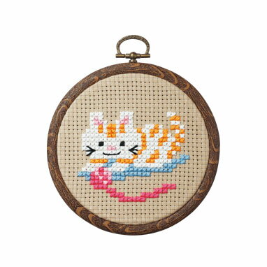 ししゅうキット 小さななかまたち ネコと毛糸 7347 (取り寄せ品) (メール便可) ししゅうキット 小さななかまたち ネコと毛糸 7347 (取り寄せ品) (メール便可)