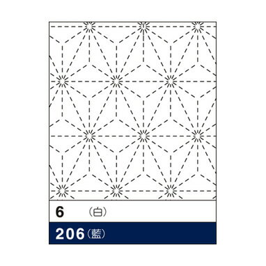 麻の葉(あさのは)　6(白)　(メール便可)