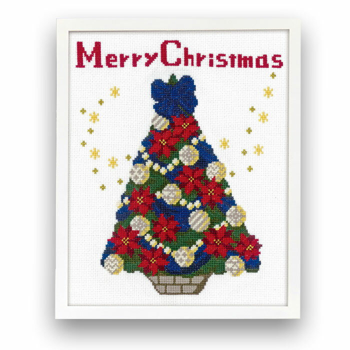 オリムパス 刺しゅう キット クリスマスキット・聖夜のツリー ししゅう 刺繍 shishu　X-107　(取り寄せ品)　(メール便可)