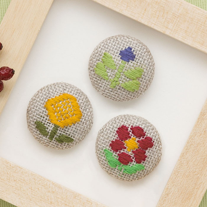 くるみボタン つぼみ　こぎん72　(取り寄せ品)　(メール便可)