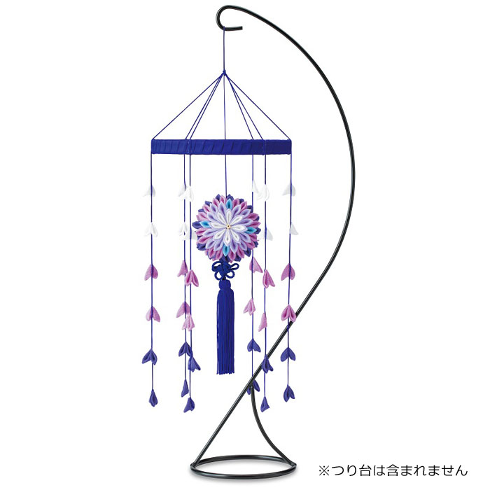 パナミ 手芸キット 京ちりめん つまみ細工 大輪の和かざり(紫) 下げ飾り さげかざり　LH-120　(取り寄..