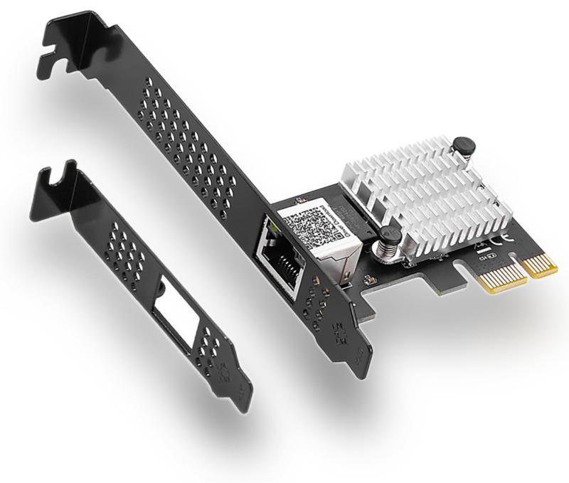 Side3 2.5Gbps LANカード ネットワークカード Realtek RTL8125B チップセット PCIe 接続 RJ45 NICデスクトップパソコンを2.5Gbpsギガビット対応に簡単にアップグレードできるネットワークカードです。Realtek RTL8125Bチップセットを搭載した2.5GbEコントローラーを採用しています。RTL8125Bは、世界最小の消費電力700mW以下を実現し、発熱量も削減され、マルチギガビットLANで安定した動作を実現します。PCIEバス対応 : PCI Express x 1バスに対応し、マザーボードのPCI Express x1, x2, x4, x8, x16スロットに装着ができます。ロープロファイルブラケットも付属し、ほとんどのデスクトップパソコンに簡単に取り付けることができます。ネットワーク経由で大容量ファイルを転送する際のネットワーク速度を向上し、オートネゴシエーションにも対応しています。1000BASE-T/100BASE-TX/10BASE-T、全二重/半二重の通信方式を自動で認識して接続。ケーブルタイプや接続するネットワーク機器の対応規格を意識することなくご利用可能です。対応OS : Windows XP, Windows Vista, Windows 7, Windows 8, Windows 10, Windows 11, Linux (Kernel 5.6まで), MAC OS, DOSリアルテックの第2世代2.5Gイーサネットソリューションは、世界最小の消費電力(&lt;700mW)および最小パッケージサイズ(6mm x 6mm)の2.5Gイーサネット製品で、PCIe(RTL8125B)、USB(RTL8156B)、2500BaseX/HSGMII(RTL8221B)の3つの最も一般的なインターフェースをカバーし、すべてのアプリケーションに対応しています。対応規格 : IEEE 802.3, IEEE 802.3u, IEEE 802.3ab, IEEE 802.3bz など。PCI Express 規格 : PCI Express 2.1。ジャンボフレーム（Jumbo Frame）に対応しており(最大16KB)、Ethernetの送信単位を大きくして、ネットワーク上の転送効率が向上します。（Jumbo Frame を使用するには、通信を行うパソコン（LAN アダプター）とそのネットワーク内のすべてのハブがJumbo Frame に対応している必要があります。）アルミ製で放熱効果の高いヒートシンクを装着し、発熱を抑えます。さらに安定した動作を追求した LANボード です。