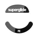 Superglide マウスソール for Pulsar Xlite Wireless/Xlite V3/V3eS/Xlite V2/Xlite V2 Mini マウスフィート 強化ガラス素材 ラウンドエッヂ加工 高耐久 超低摩擦 Super Smooth - Black