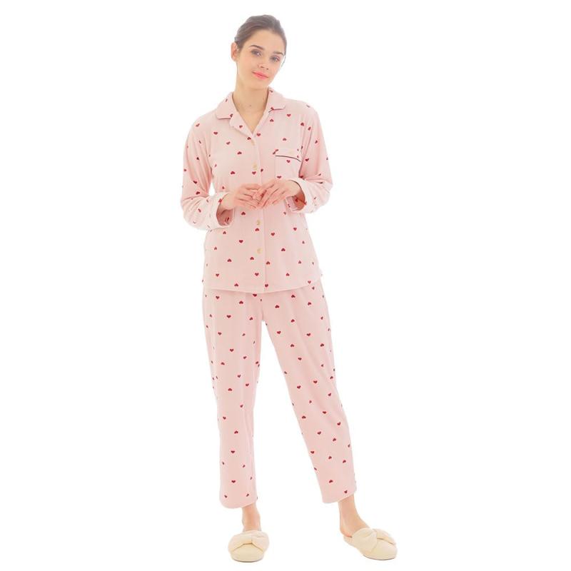 [ナルエー] パジャマセット スノースムージープチハートシャツパジャマ レディース