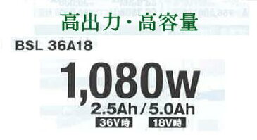 HI KOKI　　BSL36A18Li-ionバッテリ【 36V 時　／　2.5Ah 】【 18V 時　／　5.0Ah 】マルチボルト蓄電池 純正品　（旧）日立工機