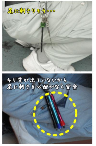 ドリルホルダーNo.5011【　RED・BLUE・BLACK　】全長 ： 125mmドリル径 ： 7mm収納...