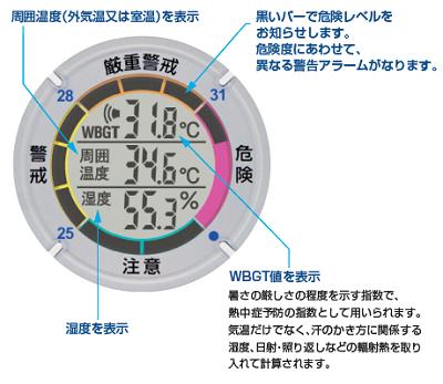 黒球式熱中症指数計熱中アラーム　TT−562−GD【 WBGT値表示 】【 温湿度計 】【 周囲温度 ・ 湿度表示 】【 熱中症対策 】【 測定器具 ・ 熱中症グッズ 】株式会社タニタ（TANITA） 3