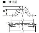 ステンレスアイストラップES−6サイズ ： 58.5mm許容荷重 ：　25kgf【　水上金属株式会社　】