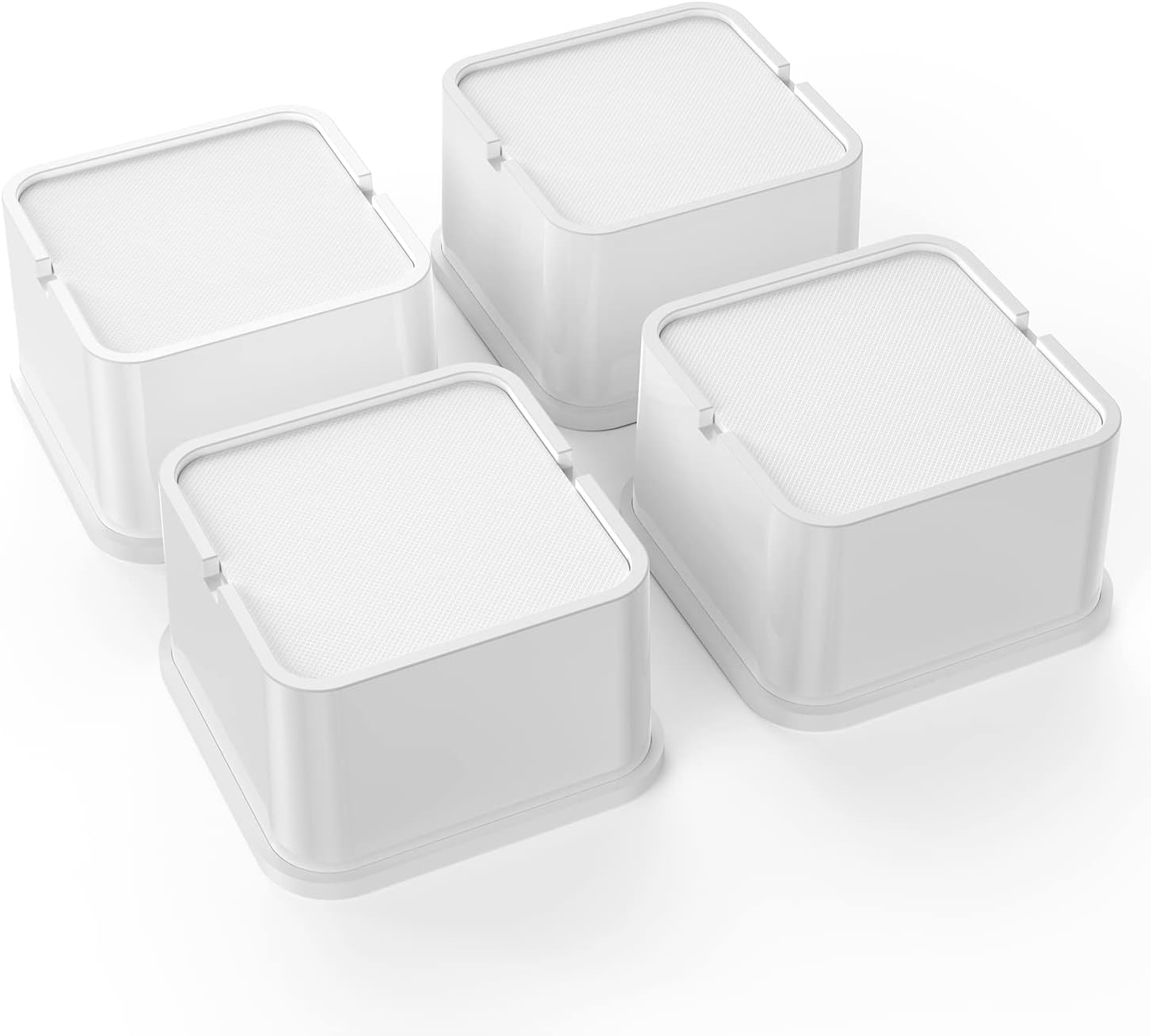 洗濯機かさ上げ台 防音 防振 洗濯機用置き台 高さ調整 振動吸収 騒音緩和 床に傷防止 耐荷重約300kg 洗濯機用防振台 1セット4個入り 【3層制振構造】洗濯機下 掃除便利