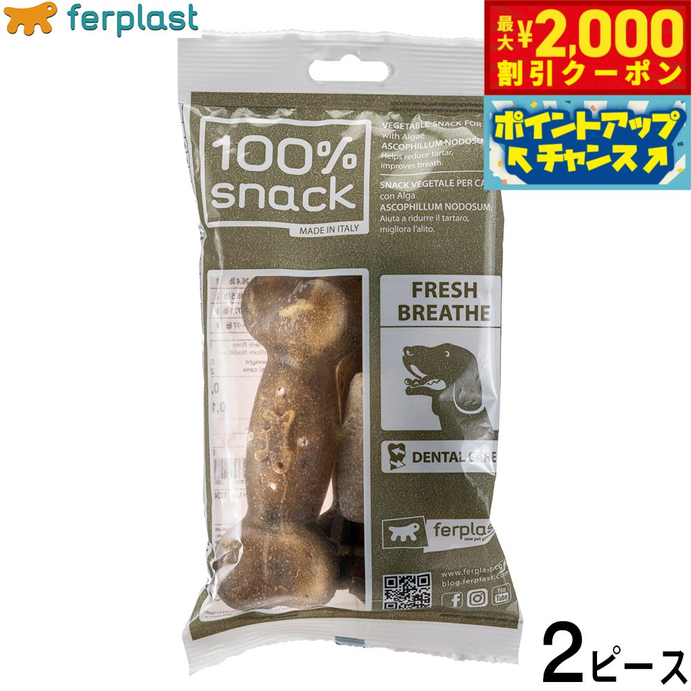 【最大2000円OFFクーポン！＆店内ポイント最大52倍！本日限定！】ファープラスト 犬用おやつ ベジタリアンデンタルスナック ボーン アスコフィラン L 2ピース デンタルガム デンタルケア 歯磨きガム