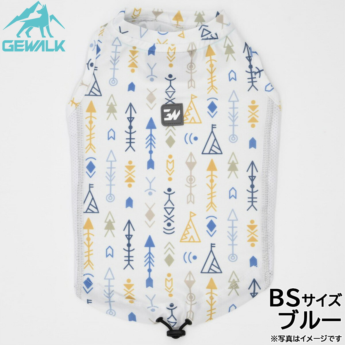 【店内ポイント最大44倍！本日限定！】ジウォーク GEWALK ネイティブアメリカン プリント アクティブ サンシェード タンクトップ BS ブルー 犬服 ドッグウェア ペットウェア
