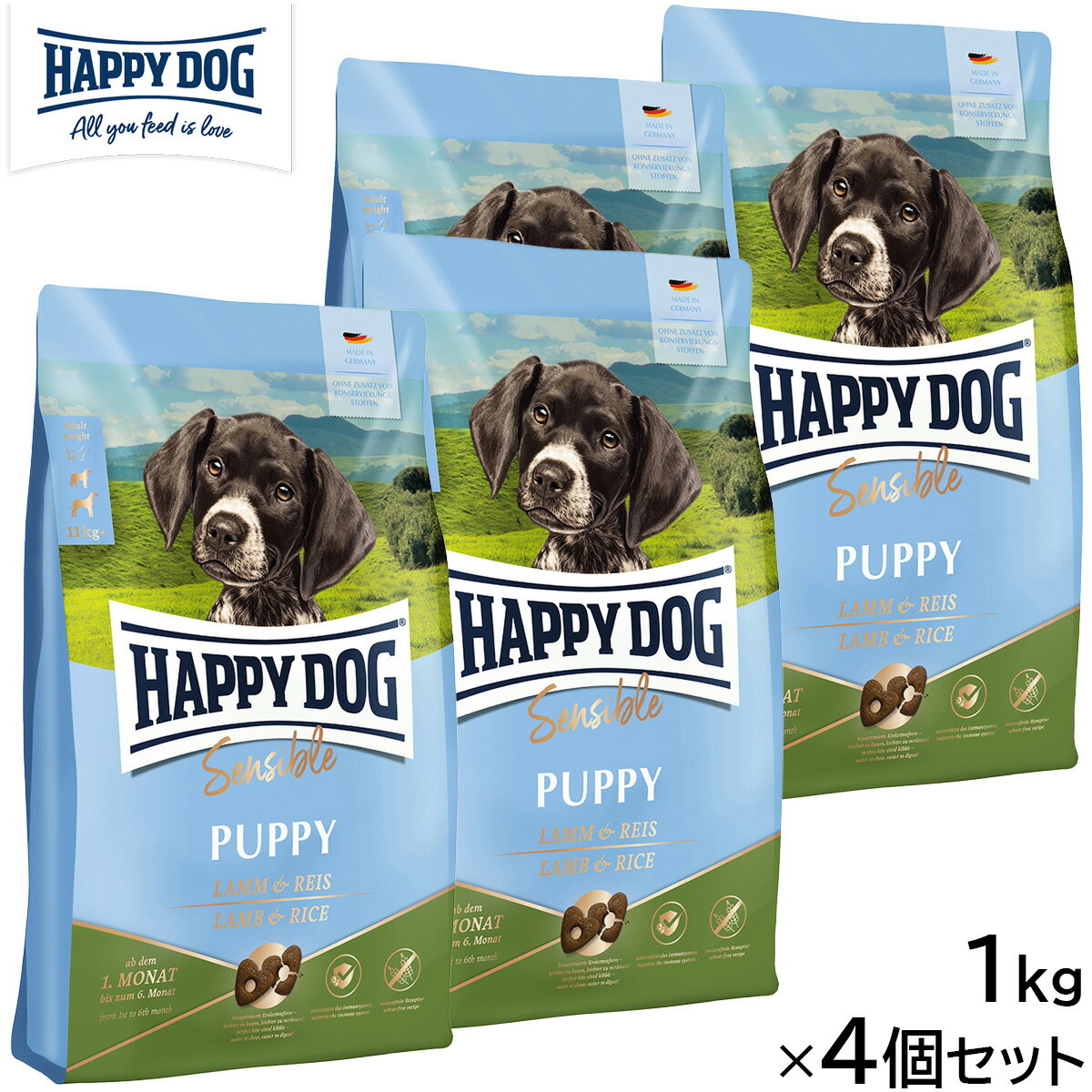 HAPPY DOG ϥåԡɥå ɥåա  󥷥֥ ѥԡ 饤緿 1kg4ĥåȡ̵ ̵...