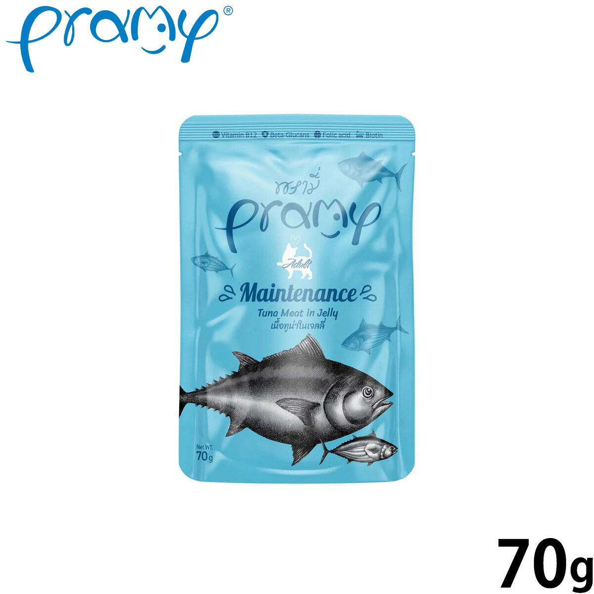 プラミー Pramy キャットフード ウェットフード ツナゼリー メンテナンス 70g 無添加 グレインフリー ..