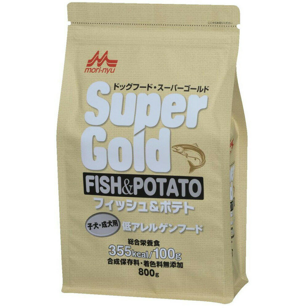 樂天商城 - 【店内ポイント最大54倍！本日限定！】森乳サンワールド スーパーゴールド フィッシュ＆ポテト 子犬 成犬用 800g 犬用品/ペットグッズ/ペット用品