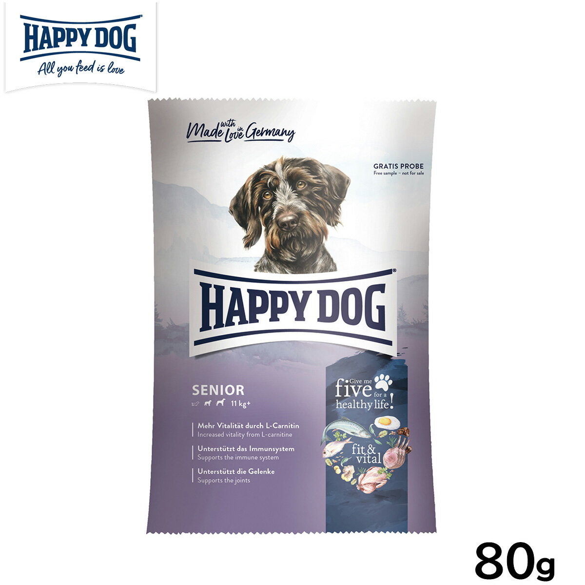 ハッピードッグ HAPPY DOG ドッグフード フィット＆バイタル シニア（中～大型犬） 80g