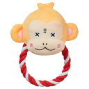 FAD+ 犬用おもちゃ プラッシュトイ ウィズロープ リング サル"