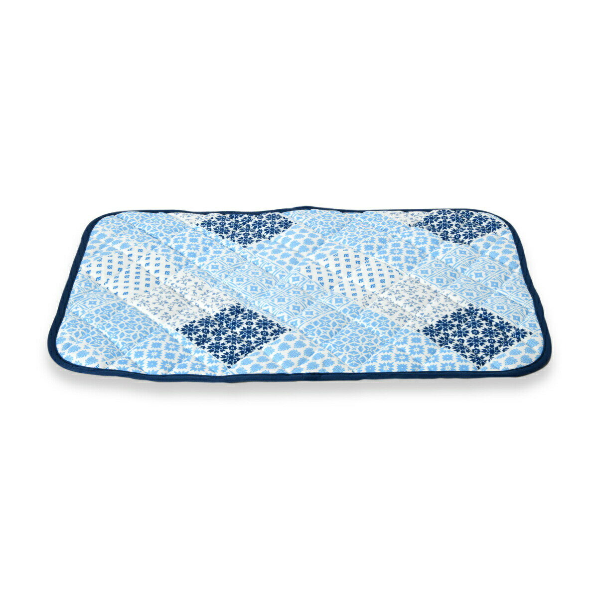 ソルグラ SOLGRA ペット用クールベッド パッチワーク クールマット ブルー 夏 ひんやり 熱中対策 犬 猫