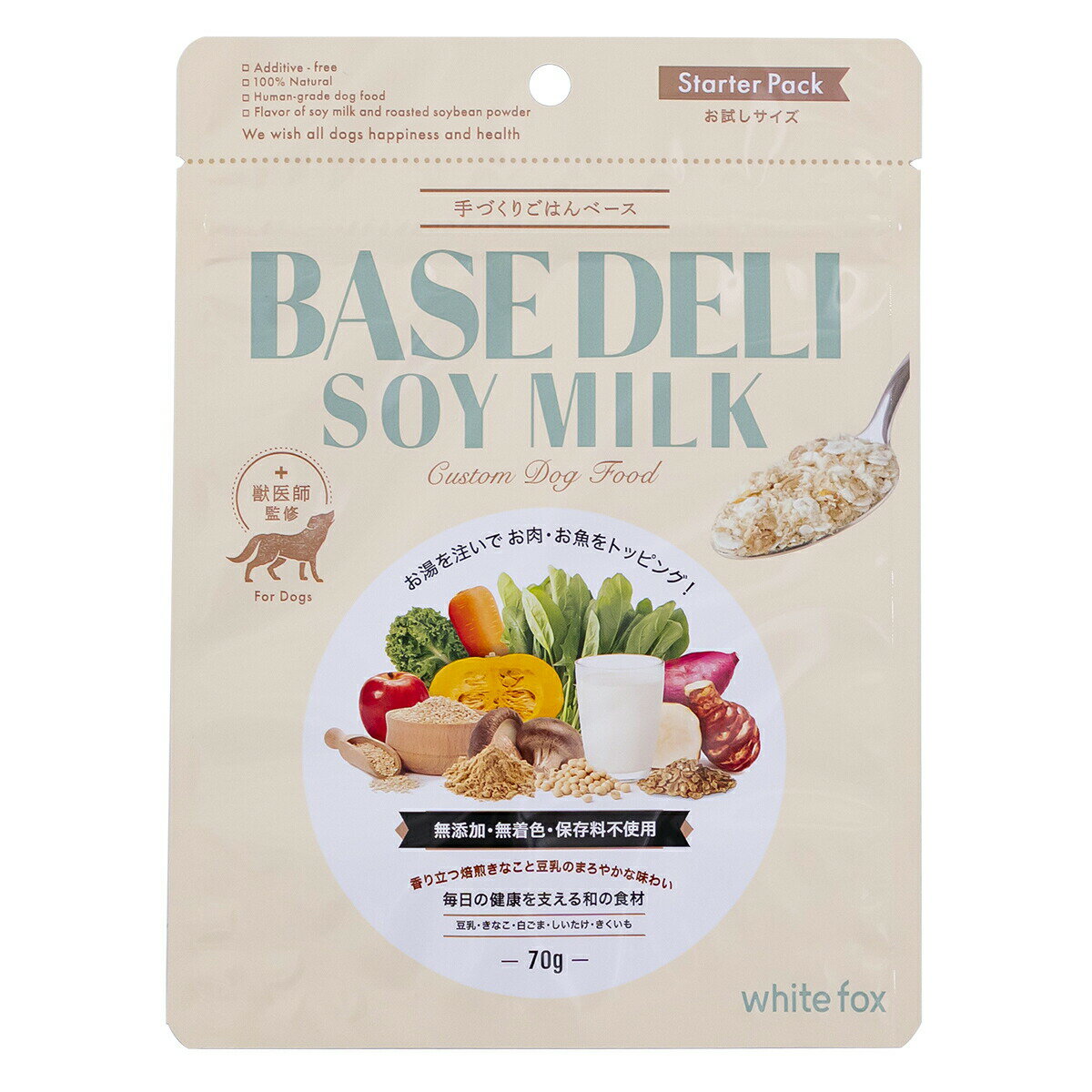 ホワイトフォックス 手づくりごはんベース ベースデリ ソイミルク 70g