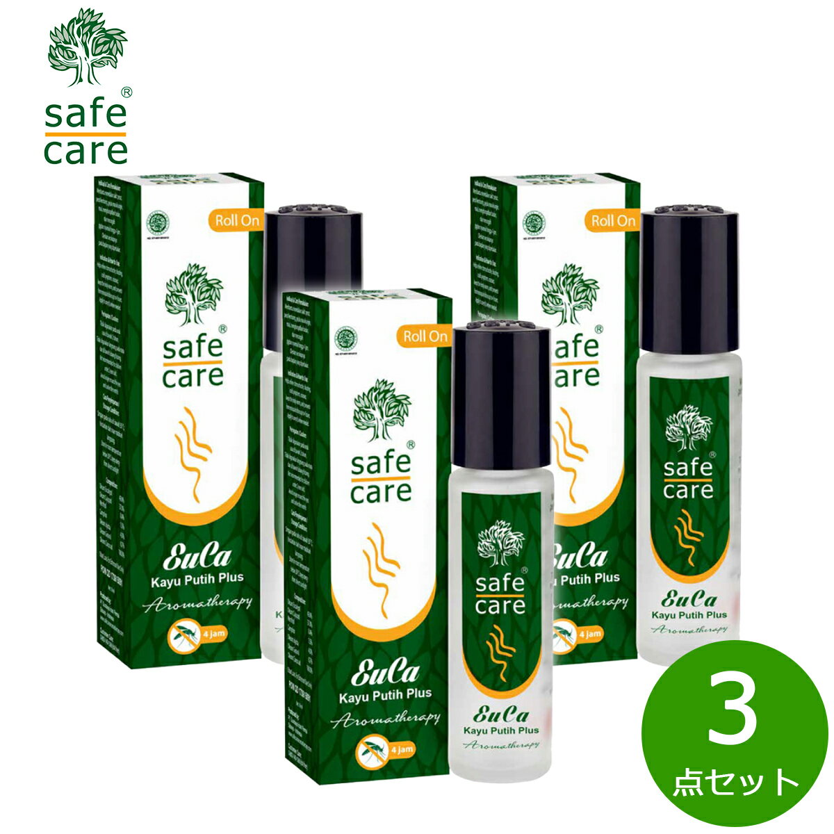 safe care セーフケア ユーカオイル ロールオン 10ml×3点