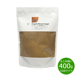 【最大2000円OFFクーポン！マラソン限定！】ナチュラルキッチン natural kitchen オーガニック・黒砂糖（顆粒タイプ） 400g×12袋 オーガニック 黒砂糖 ブラジル 黒糖 ブラウンシュガー 砂糖 顆粒 サトウキビ 有機栽培 有機JAS 甘味料 菓子用 製菓 料理 チャック付き