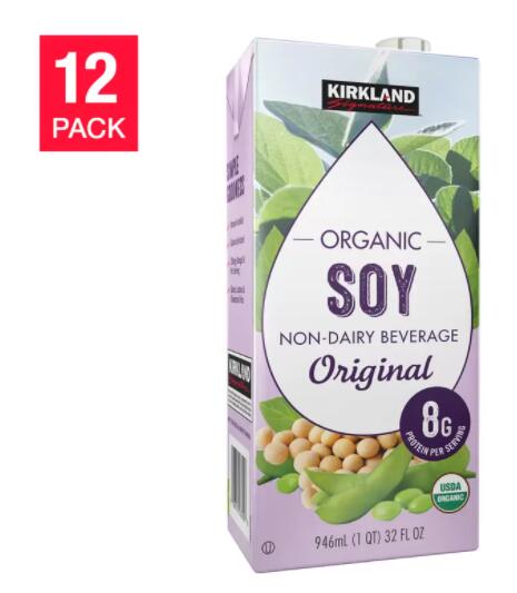 J[NhVOl`[ L@ IWi 946ml x 12pbN@Kirkland Signature Plain Organic Soy Beverage 946ml x 12