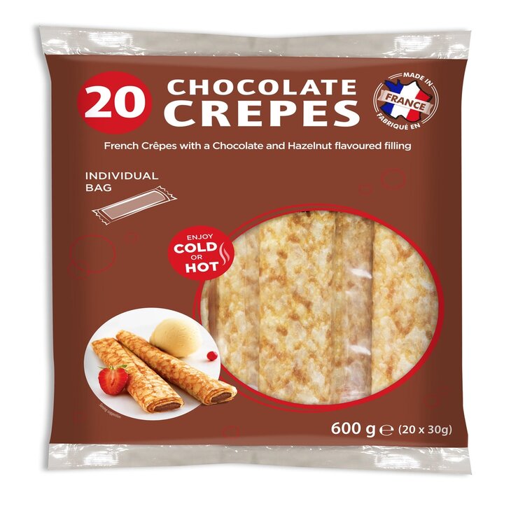 t``R[gN[v 1pbN30g x 20~2SET@FRENCH CHOCOLATE CREPES 30g x 20 per pack~2SET