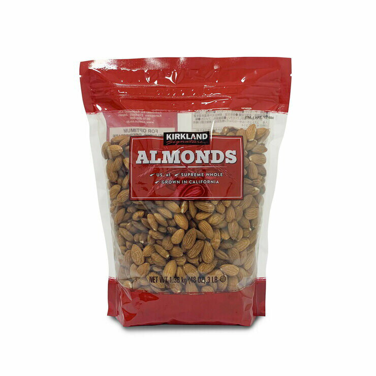 カークランドシグネチャー 生アーモンド 1.36 kg　Kirkland Signature Supreme Raw Almonds 1.36 kg