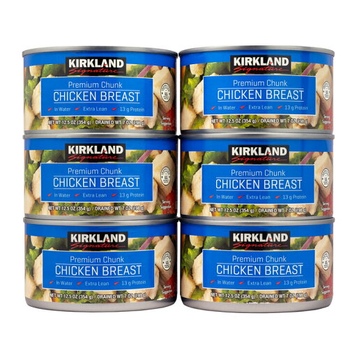 カークランドシグネチャー チキン缶 354g x 6 Kirkland Signature Canned Chicken 354g x 6 カークランドシグネチャー チキン缶 354g x 6 Kirkland Signature Canned Chicken 354g x 6