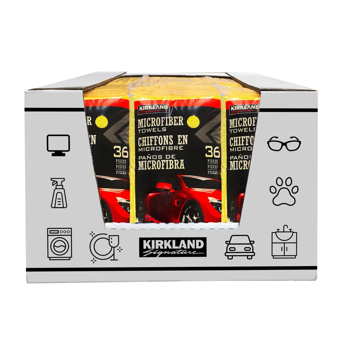 【送料無料】カークランドシグネチャー マイクロファイバータオル 1ケース