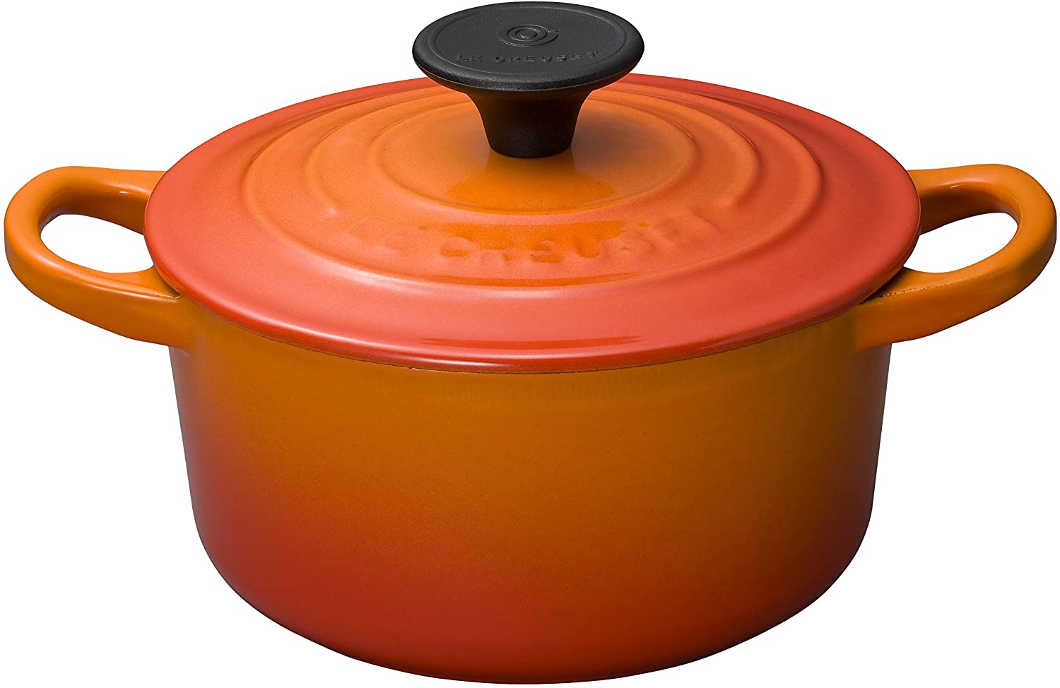 ル・クルーゼ(Le Creuset) オレンジ 鋳物 ホーロー 鍋 ココット・ロンド 14cm ガス IH オーブン 対応