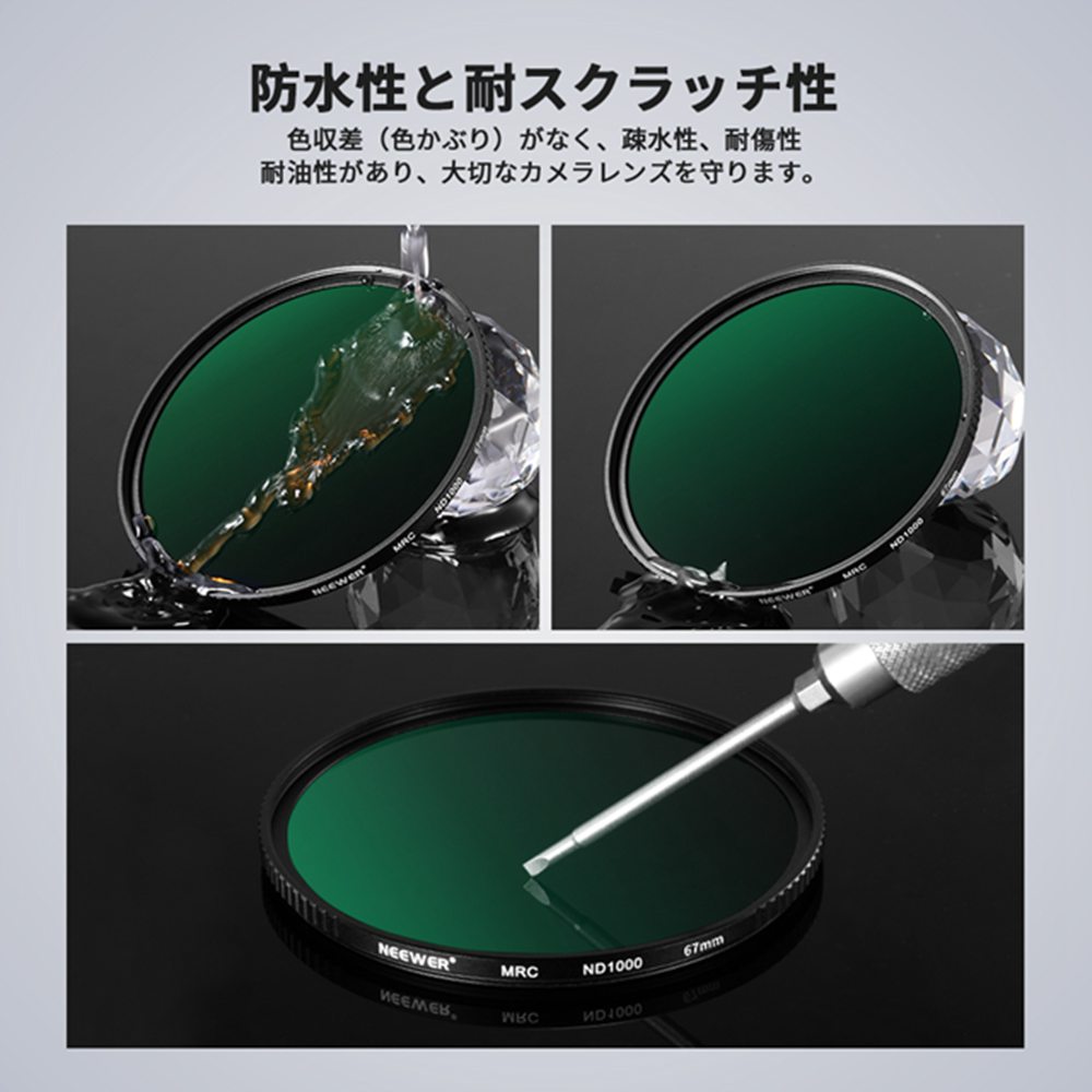 NEEWER ND�ե��륿�����å� ND1000+ND64+ND8+ND4�����ե��륿�����å� ξ��30�إޥ�������ƥ��� HD���إ��饹 �����ɱ������ɻ� ��Ǽ�Хå��դ�