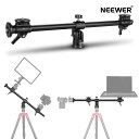 NEEWER 25"/62cm 水平三脚中心軸 3/8"ネジ付き アルミニウム合金 360°回転可能 180°垂直調整可能 三脚延長ブームアーム カメラマクロオーバーヘッド写真に適用 最大負荷22lb/10kg