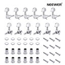 【P10倍+10%OFF券】NEEWER 12個 ギター弦チューニング ペグチューナーマシンヘッドノブ アコースティックギター用 シルバー(左が6 +右が6)