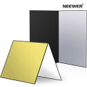 NEEWER 2枚入り 4-in-1 レフ板　1枚4色(銀/金/白/黒)　A4サイズ（30x20cm） 折りたたみ式 反射板　 静物、製品、食品撮影に適用