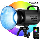 NEEWER CB60 RGB 70W LED ビデオライト 2.4G APP制御 フルカラー COBライト 連続照明撮影ライト スタジオライト 定常光ライト 18000Lux@1m/CCT /2700K~6500K/CRI 97 /17照明効果 Bowensマウント スタジオ/屋外撮影/ビデオ録画用