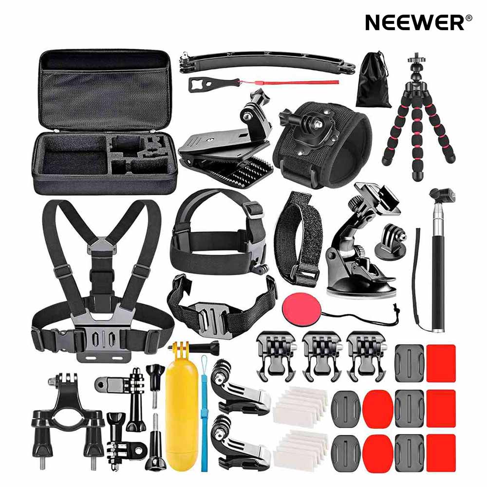 NEEWER åץ졼ɤ줿50-in-1󥫥饢ꥭå GoPro Hero12 11 10 9 8 Max 7 6 5 4 Black GoPro 2018 Session Fusion Silver White Insta360 DJI Action 2 AKASO APEMAN Campark SJCAM󥫥ʤɤб