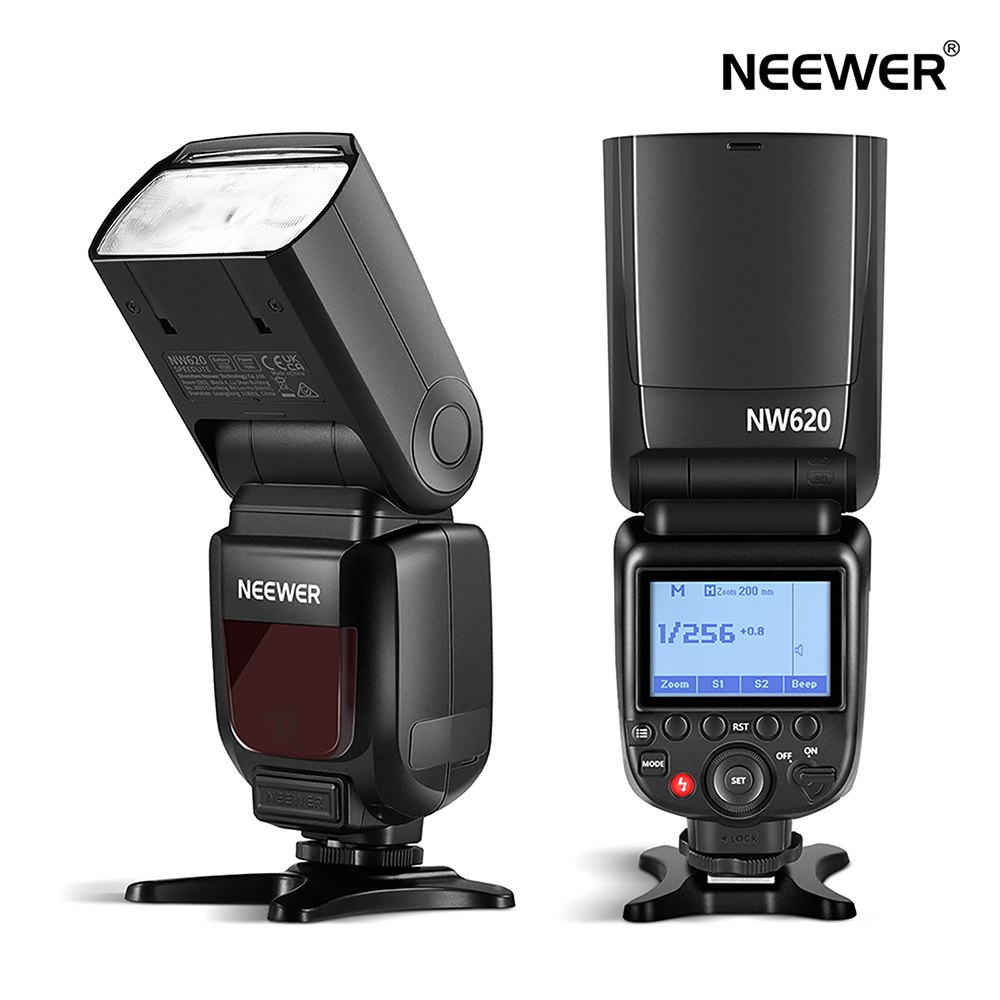 NEEWER NW620 スピードライトフラッシュ 76W GN60 LCDディスプレイ付き M/マルチ/S1/S2フラッシュモード 20-200mmマニュアルズーム DSLR&ミラーレスに対応