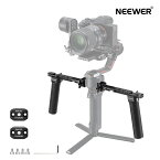 NEEWER デュアルハンドグリップ DJI RS4 RS4 Pro RS3 RS3 Pro RS2 RSC2 Ronin S SCジンバルに対応 組み立て式デュアルハンドルセット ミニNATOレール2 本 クイックリリース NATOクランプ 1/4"&3/8"ネジ付き GA006