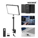 NEEWER GL25B ストリーミングキーライト LEDパネルライト ウェブカメラ ビデオライト 2.4G&PC/Mac APP制御 25W 1400lm 2900K-7000K CRI98+ 調光可能 エッジ発光 卓上スタンド 2.4G RT100 リモート&USB送信機付き スタジオ照明/ビデオ会議/在宅勤務に適用