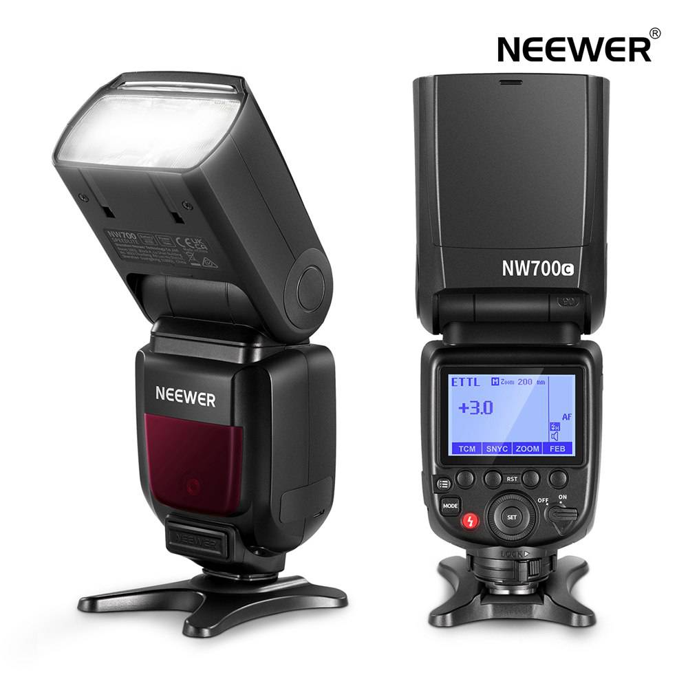 NEEWER 新型 NW700-C TTLフラッシュ スピードライト Canon DSLRカメラに対応 カメラフラッシュストロボ GN60 1/8000秒高速同期スピードライト 1/1-1/256 出力 TCM 機能 230フルパワーフラッシュ 0.1-2.7秒高速リサイクルフラッシュライト