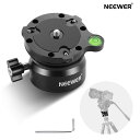 NEEWER 三脚レベリングベース (直径60mm) カメラ水準器 アルミ製 調整可能な三脚ヘッドプレート 15°/+15°チルト/気泡水準器/1/4