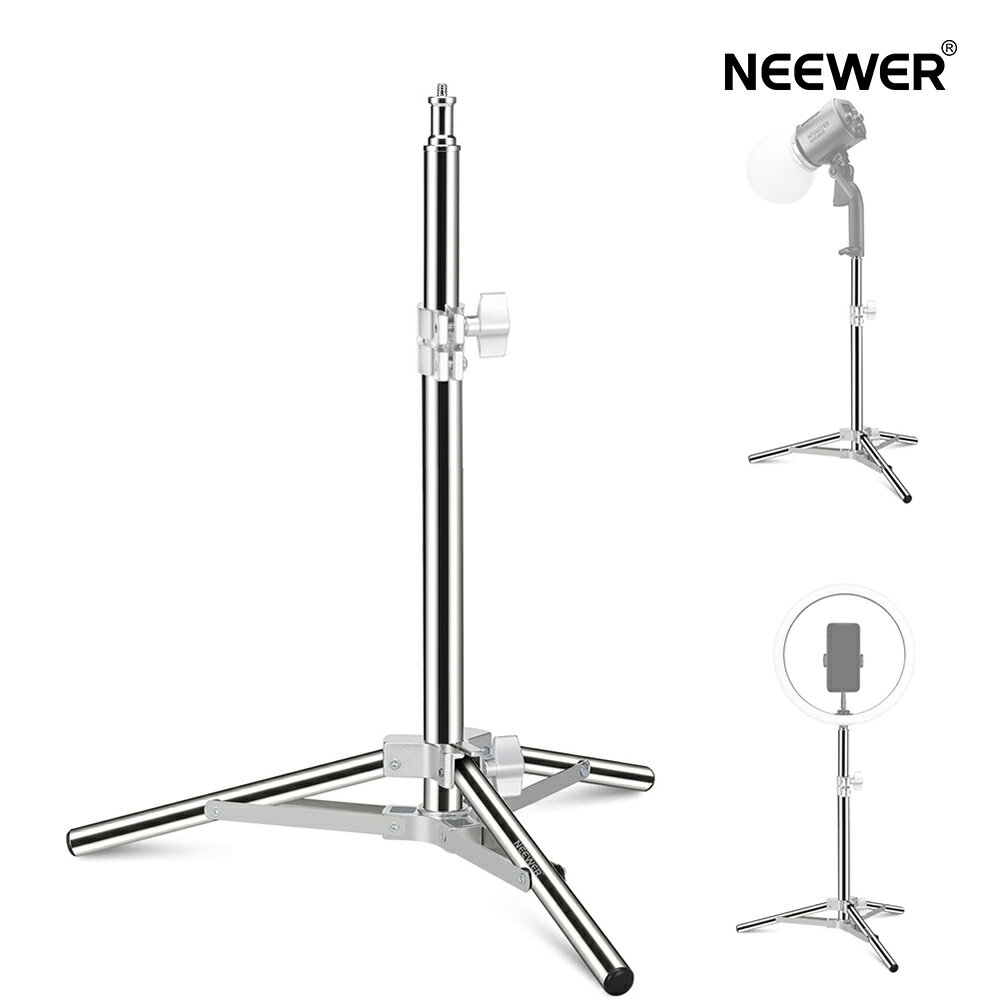 NEEWER 写真用ライトスタンド アップグレード 50cm/80cm 調節可能な全金属製テーブル三脚写真スタンド 1/4