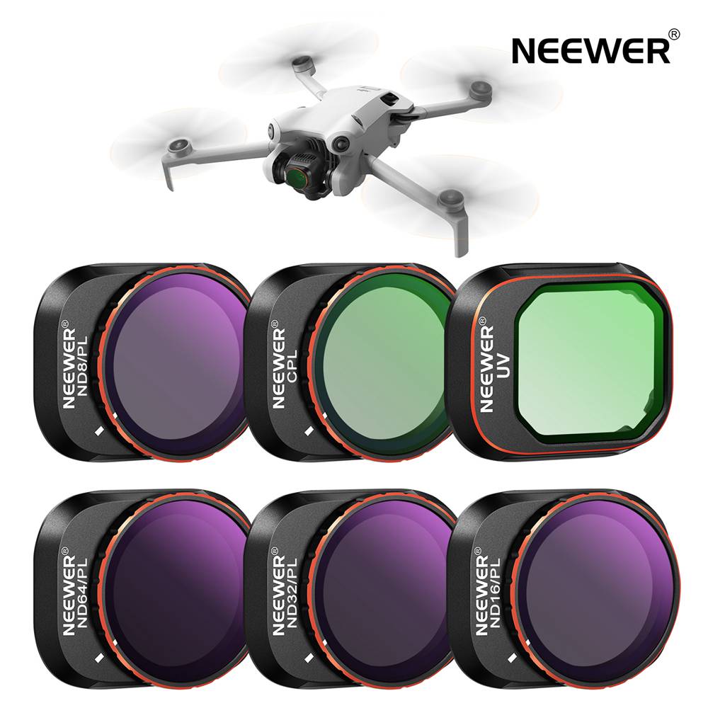 ＼スーパーSALE限定1000円OFF！／NEEWER ND&CPLフィルターセット DJI Mini 4 Proに対応 6枚 UV CPL ND8/PL ND16/PL ND32/PL ND64/PL ポラライザーNDフィルター ドローンレンズアクセサリー マルチコートHD光学ガラス アルミフレーム